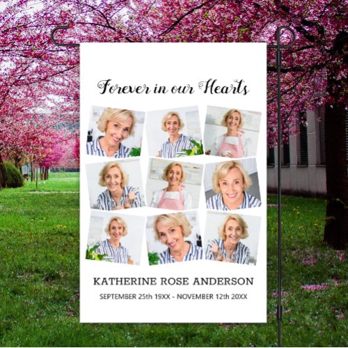 Modern Picture Collage Customized Grave Memorial Garden Flag