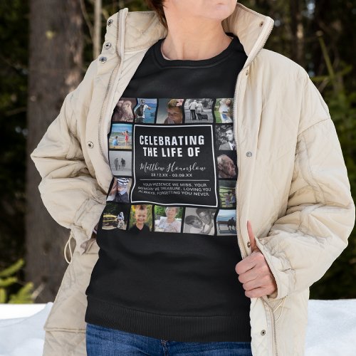 Modern Picture Collage In Loving Memory Memorial Sweatshirt