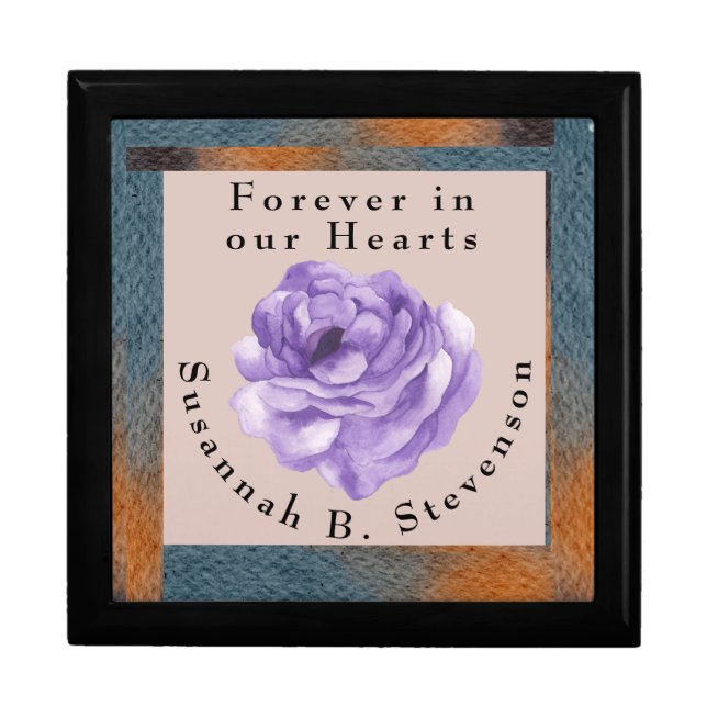 Modern Picture Remembrance Memento Keepsake  Gift Box (Front)