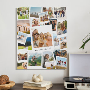 Modern Picture Scrapbook Photo Collage Faux Canvas Print