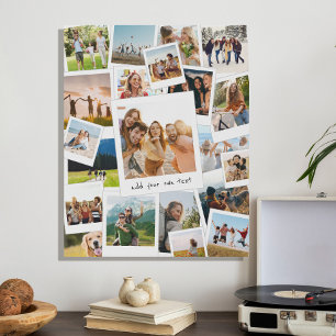 Modern Picture Scrapbook Photo Collage Faux Canvas Print