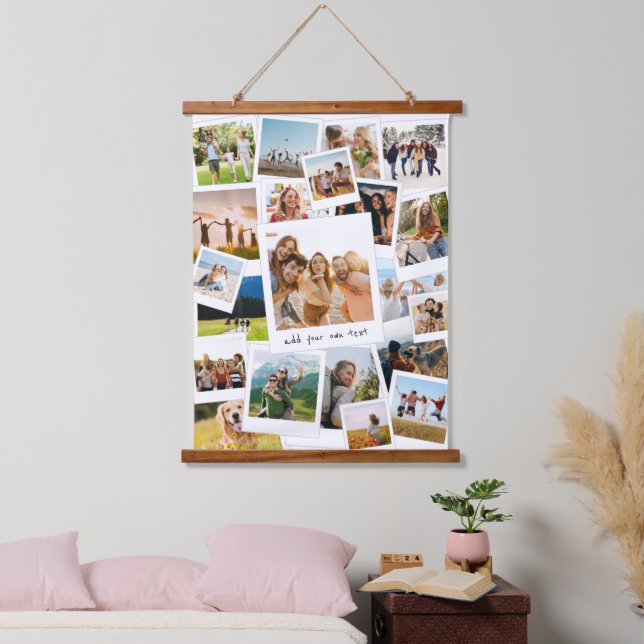 Modern Picture Scrapbook Photo Collage Hanging Tapestry (Bedroom)