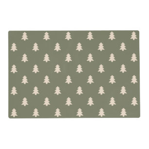 Modern Pine Trees Neutral Boho Farmhouse Winter Placemat