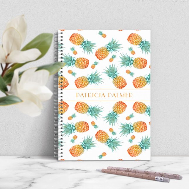 Modern Pineapple Fruit Pattern Notebook (Modern Pineapple Fruit Pattern Notebook)