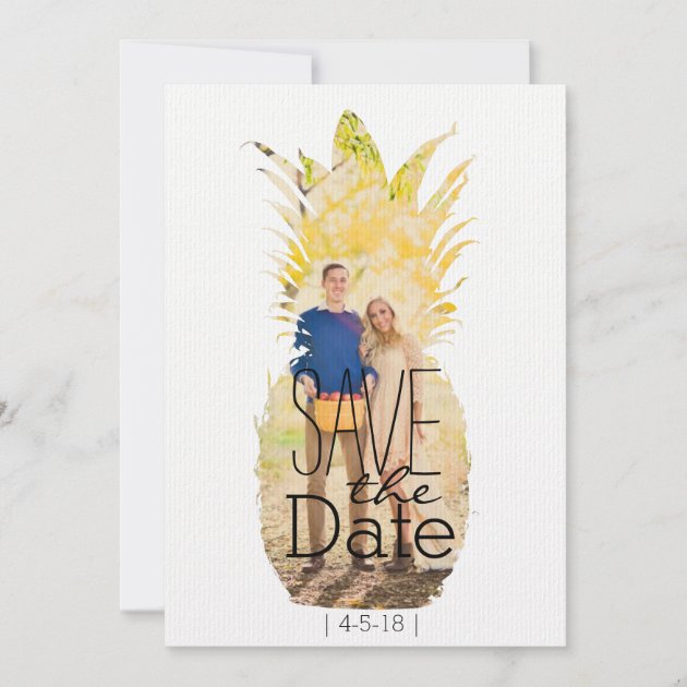 Modern Pineapple Save The Date | Tropical Wedding
