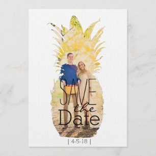 Modern Pineapple Save The Date Tropical Wedding