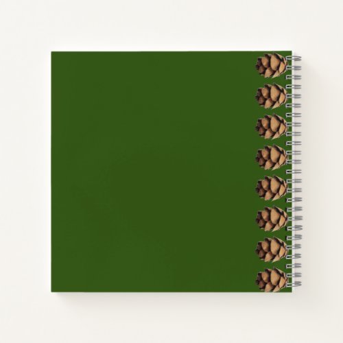 Modern pinecone notebook