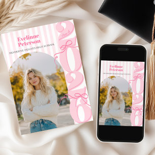 Modern Pink 2026 Graduation Invitation