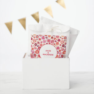 Modern Pink Abstract Wedding Favor Bag