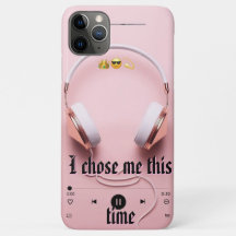 Modern Pink Aesthetic I Chose Me This Time Quote