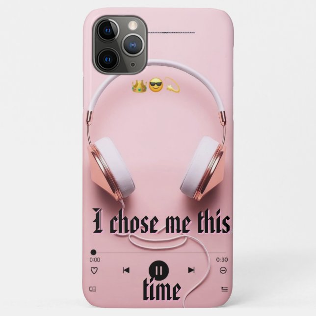 Modern Pink Aesthetic I Chose Me This Time Quote Case-Mate iPhone Case (Back)