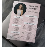 Modern Pink Aesthetic Photo Resume Letterhead<br><div class="desc">Introducing our Modern Pink Aesthetic Photo Resume Template - the perfect blend of professionalism and feminine charm! Crafted with a delicate pink aesthetic, this template adds a touch of elegance to your resume or professional correspondence. Whether you're applying for a creative role or aiming to stand out in a traditional...</div>