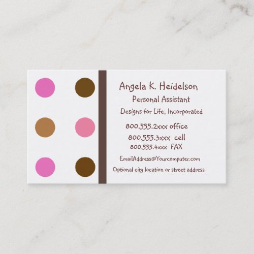 Modern Pink and Brown Business Card Templates
