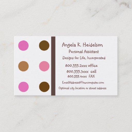 Customizable Modern Pink and Brown Business Card Templates