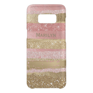 Modern Pink and Gold Bling Samsung S8 Case