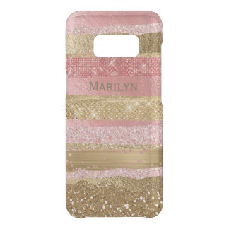 Modern Pink and Gold Bling Samsung S8 Case