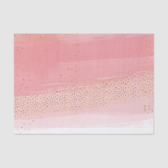 Modern Pink and Gold Tissue Paper (Front)