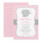 Modern Pink and Gray Elephant Girl Baby Shower