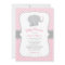 Modern Pink and Gray Elephant Girl Baby Shower