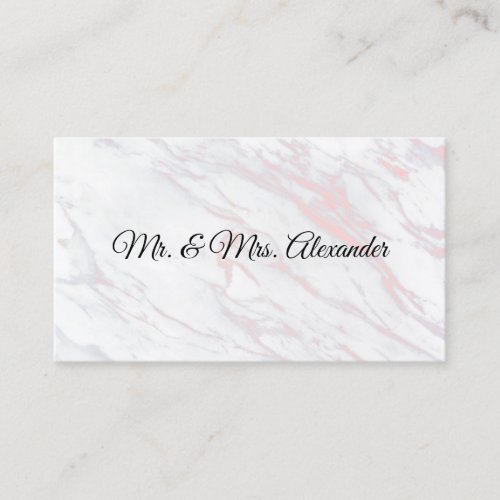 Modern Pink and Grey Marble Place Card