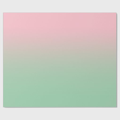 Modern Pink and Mint Green Ombre Wrapping Paper Zazzle