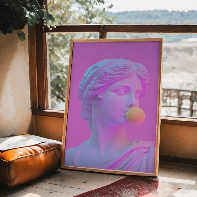Modern Pink and Purple Pop Art Venus Poster (Creator Uploaded)