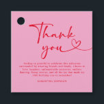 Modern Pink and Red 30th Birthday Thank You Favor Tags<br><div class="desc">Add a stylish finishing touch to your celebration with these modern Pink and Red 30th birthday favor tags. Perfect for gift bags,  party favors,  or table decor,  these chic tags beautifully express your gratitude while keeping your theme cohesive and sophisticated. Ideal for milestone birthday celebrations!</div>
