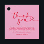 Modern Pink and Red 30th Birthday Thank You Favor Tags<br><div class="desc">Add a stylish finishing touch to your celebration with these modern Pink and Red 30th birthday favor tags. Perfect for gift bags,  party favors,  or table decor,  these chic tags beautifully express your gratitude while keeping your theme cohesive and sophisticated. Ideal for milestone birthday celebrations!</div>