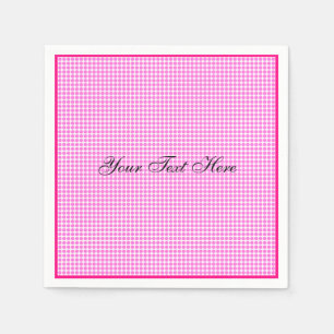 Modern Pink and White Polka Dot Customized Napkins