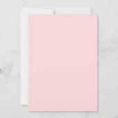 Modern Pink Baby Girl Long Distance Shower By Mail Invitation (Back)