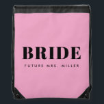 Modern Pink Bachelorette Future Mrs Bride Drawstring Bag<br><div class="desc">Modern Pink Bachelorette Future Mrs Bride Bag</div>