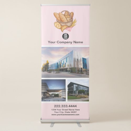 Modern Pink Baking and Cooking Photo Retractable Banner