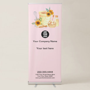 Modern Pink Baking & Cooking Retractable Banner