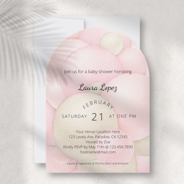 Modern Pink Balloons Baby Shower Invitation (Creator Uploaded)