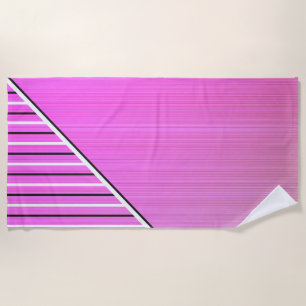 Modern Pink Beach Towel
