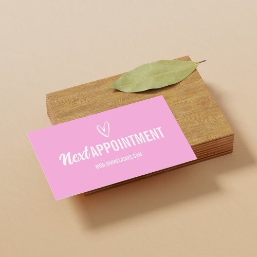 Modern Pink Beauty Appointment Loyalty Card