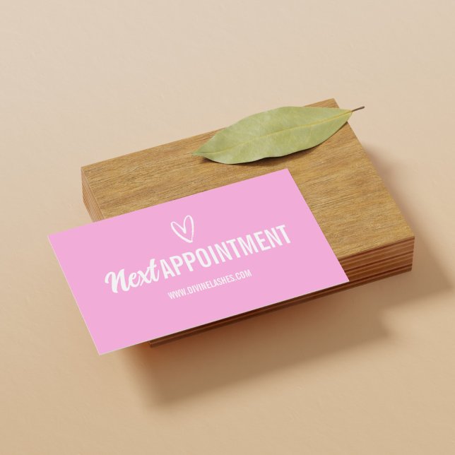 Modern Pink Beauty Appointment Loyalty Card (Creator Uploaded)