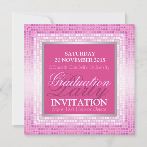 Modern Pink Beauty Graduation Party Invitation