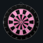 Modern Pink Black Dart Board<br><div class="desc">A fun,  pretty and modern pink and black dart board,  perfect for adding a pop of color to your game room. Get ready to aim for the bullseye and elevate your dart game!</div>