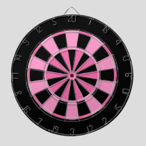 Modern Pink Black Dart Board
