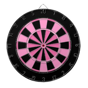 Modern Pink Black Dart Board