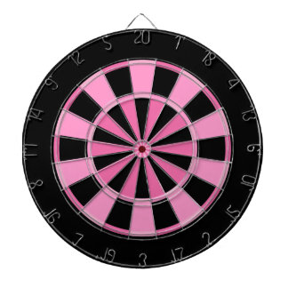 Modern Pink Black Dart Board
