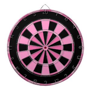 Modern Pink Black Dart Board
