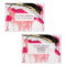 Modern pink black gold brushstrokes splatters
