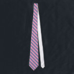 Modern Pink & Blue-Gray Stripes Pattern Neck Tie<br><div class="desc">Elegant plain simple modern design large stripes, blue-gray and pink</div>