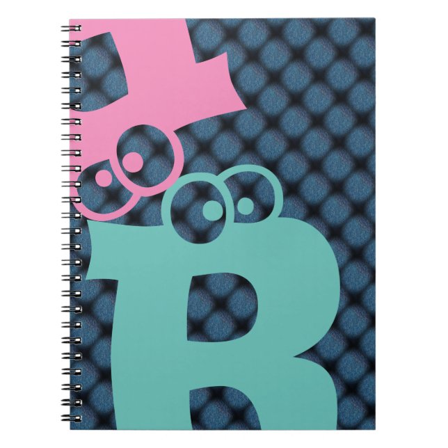 MODERN PINK BLUE Light Teal CUTE   Notebook (Front)