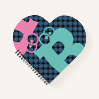 MODERN PINK BLUE Light Teal CUTE NOTEBOOK