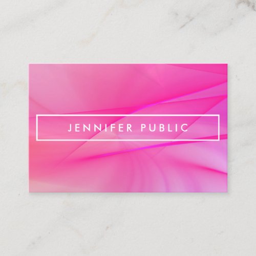 Modern Pink Blue Purple Elegant Professional Business Card