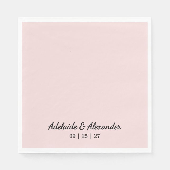 Modern Pink Blush Napkins (Front)