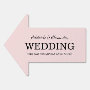 Modern Pink Blush Wedding Yard Sign